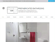 Tablet Screenshot of prefabbathrooms.com.au